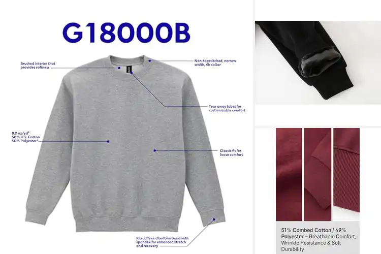 Detailed view of Best Boys Big Kid Fleece Crew Sweatshirts