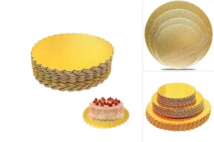 Detailed view of Best Round Gold Cardboard Cake Boards
