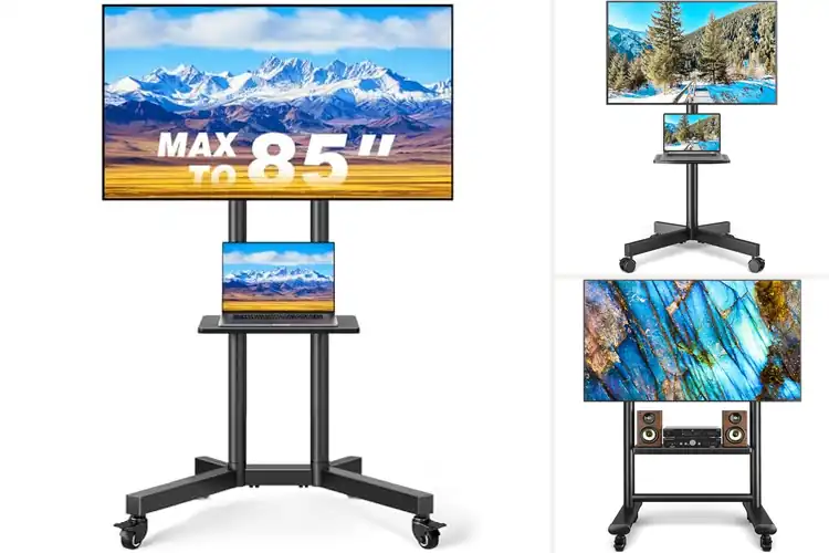 Detailed view of Best Silent Casters TV Stands for Smooth, Quiet Moves