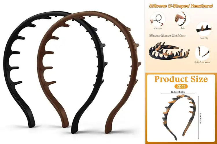 Detailed view of Best Silicone Head Bands for Secure, Comfortable Hair Hold