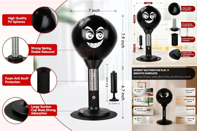 Detailed view of Best Suction Cup Punching Bags for Fun Stress Relief