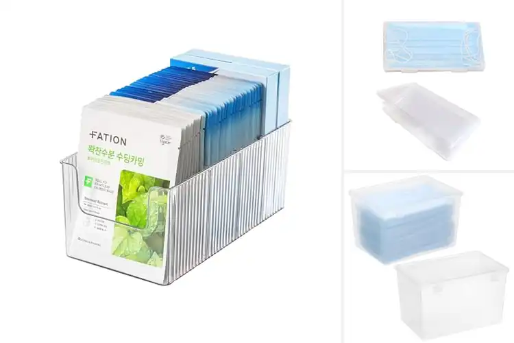 Detailed view of Best Transparent Mask Storage Containers
