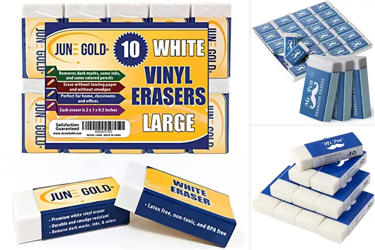 Detailed view of Best Vinyl Erasers With Sleeves